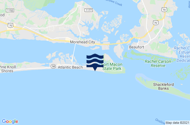 Triple Ess Marina Bogue Sd., United States tide chart map