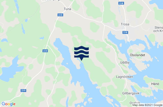 Trosa Kommun, Sweden tide times map