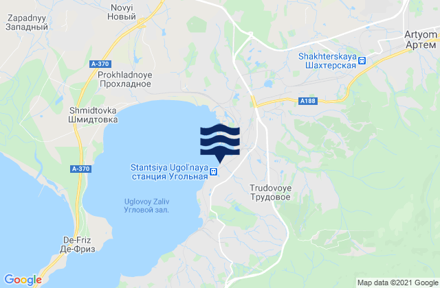 Trudovoye, Russia tide times map
