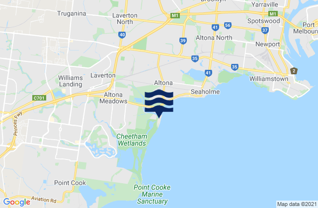 Truganina, Australia tide times map