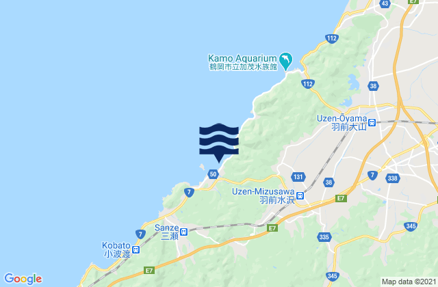 Tsuruoka Shi, Japan tide times map