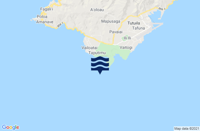 Tualatai County, American Samoa tide times map