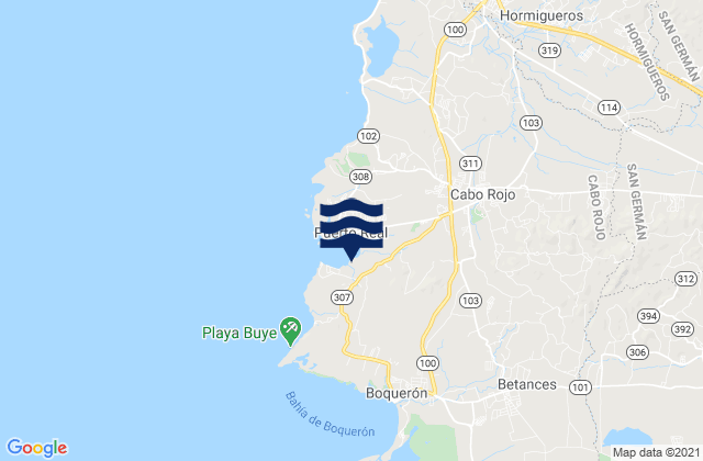 Tuna Barrio, Puerto Rico tide times map