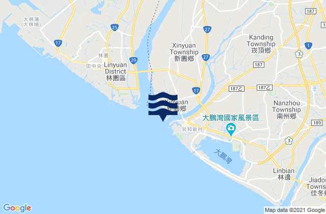Tung-kang Po-ti, Taiwan tide times map