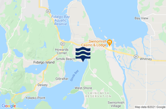 Turner Bay Similk Bay, United States tide chart map