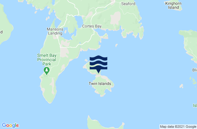 Twin Islands, Canada tide times map