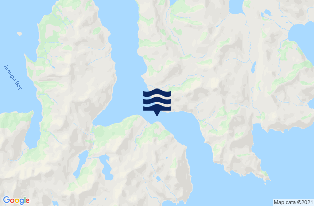 Udagak Strait (narrows), United States tide chart map