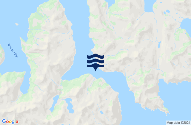 Udagak Strait, United States tide chart map