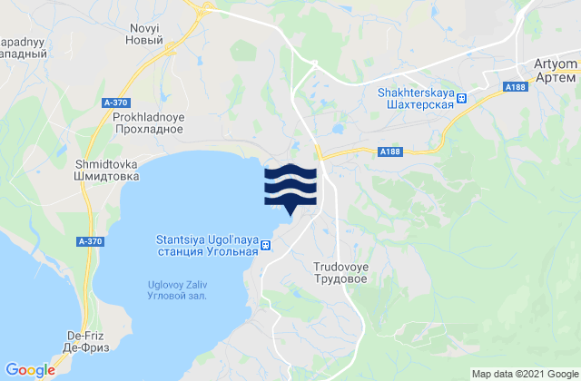Uglovoye, Russia tide times map
