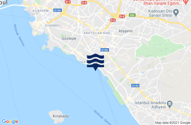 Umraniye, Turkey tide times map