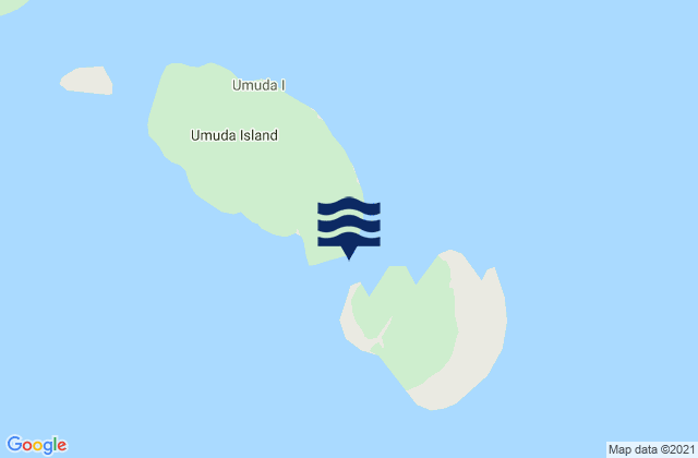 Umuda Island, Papua New Guinea tide times map