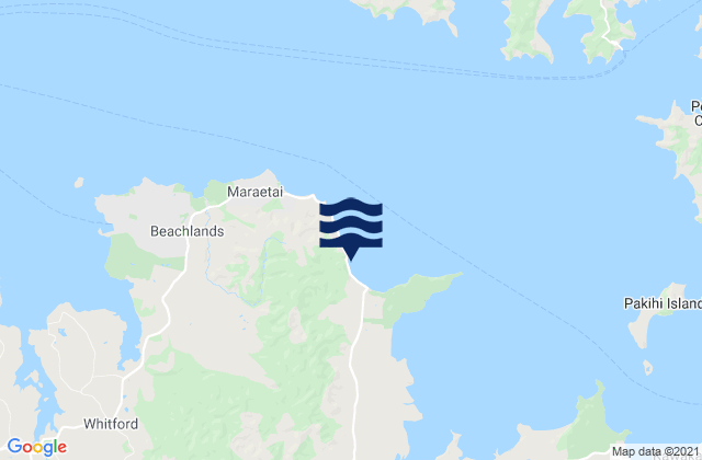 Umupuia Beach, New Zealand tide times map