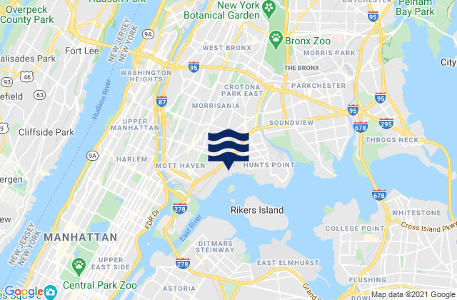University Heights Bridge, Harlem River, United States tide chart map