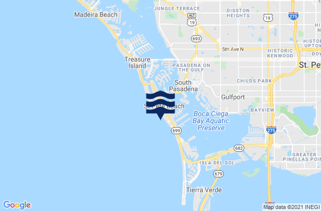 Upham Beach, United States tide chart map