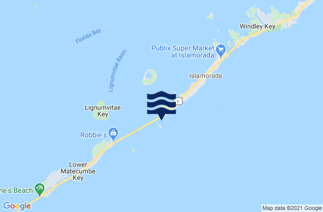 Upper Matecumbe Key (West End Hawk Channel), United States tide chart map