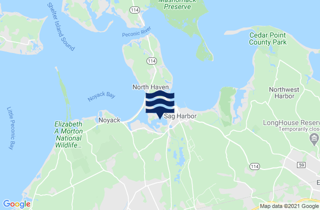 Upper Sag Harbor Cove, United States tide chart map