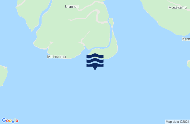 Uramu Island, Papua New Guinea tide times map