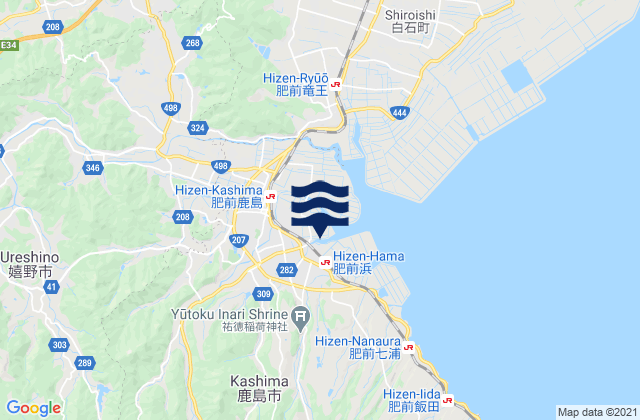 Ureshino Shi, Japan tide times map