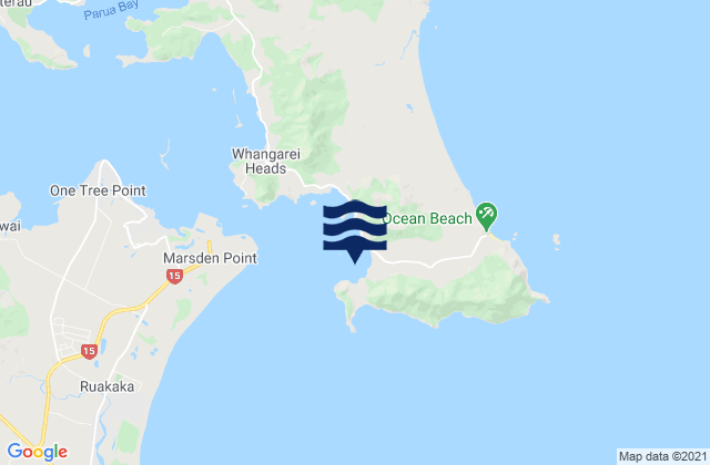 Urquharts Bay, New Zealand tide times map