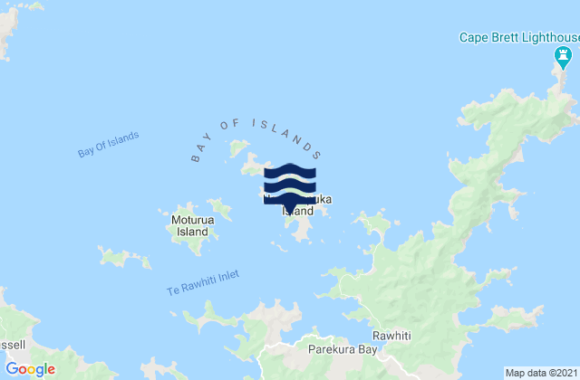 Urupukapuka Bay, New Zealand tide times map