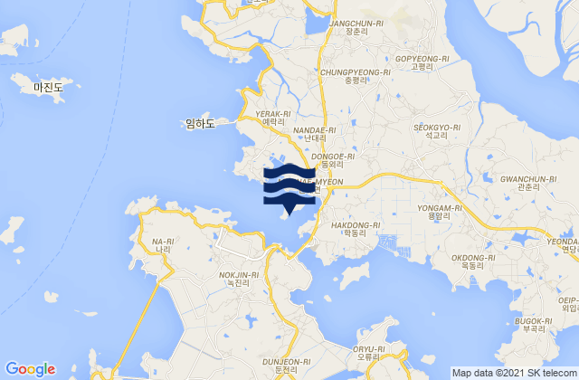 Usuyong, South Korea tide times map