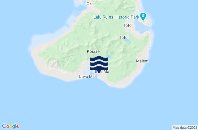 Utwe, Micronesia tide times map