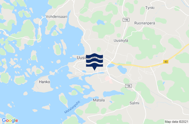 Uusikaupunki, Finland tide times map