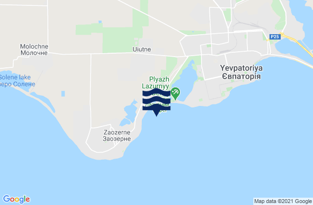 Uyutnoye, Ukraine tide times map