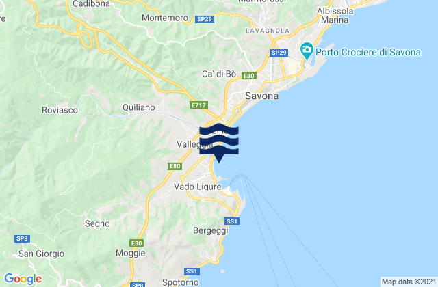 Vado Ligure, Italy tide times map