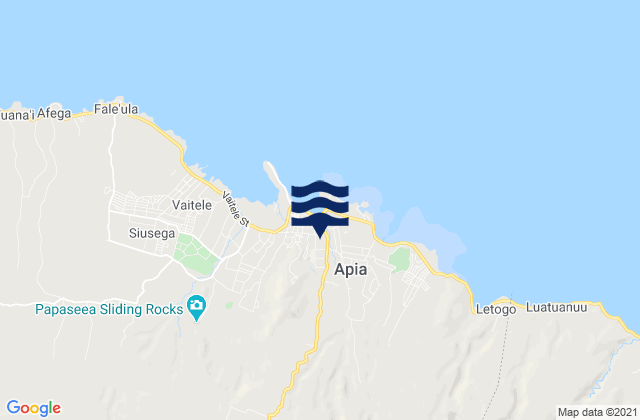 Vailima, Samoa tide times map
