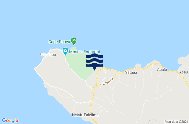 Vaisigano, Samoa tide times map