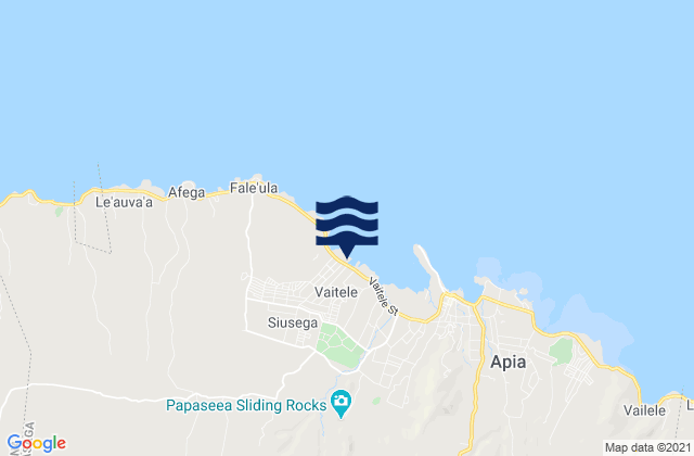 Vaitele, Samoa tide times map