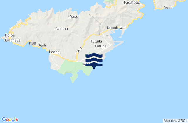 Vaitogi, American Samoa tide times map