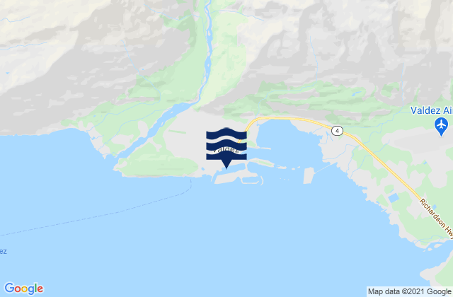 Valdez, United States tide chart map