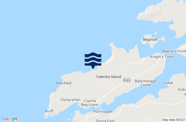 Valentia Island, Ireland tide times map