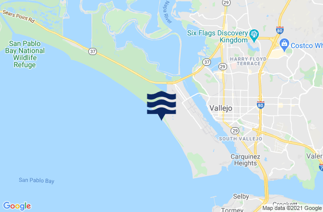 Vallejo (Mare Island Strait), United States tide chart map