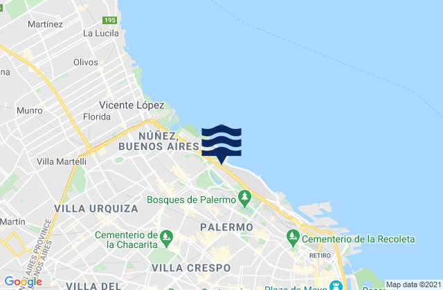 Vancouver, Argentina tide times map
