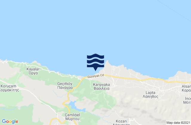 Vasileia, Cyprus tide times map