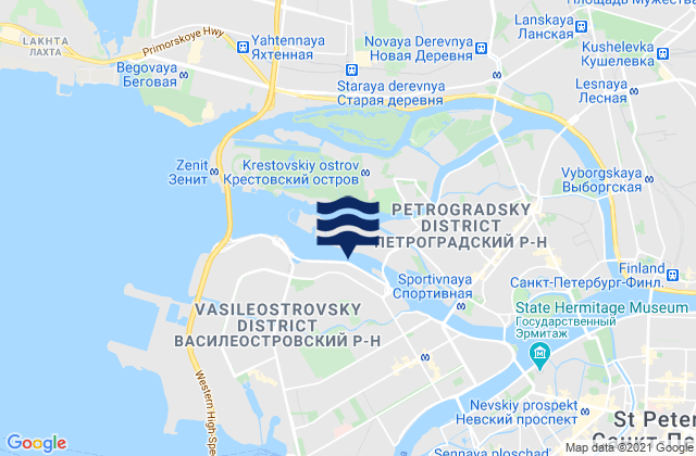 Vasyl'evsky Ostrov, Russia tide times map