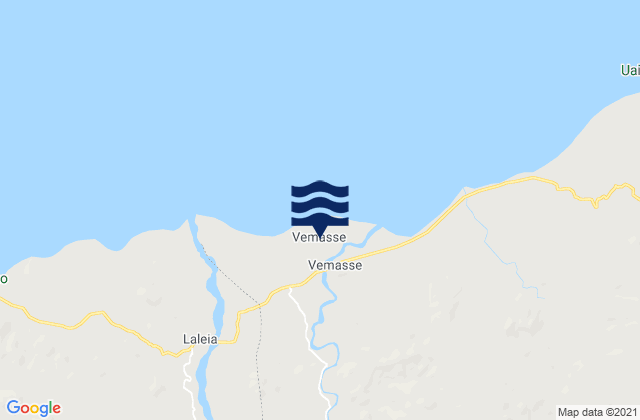 Vemasse, Timor Leste tide times map
