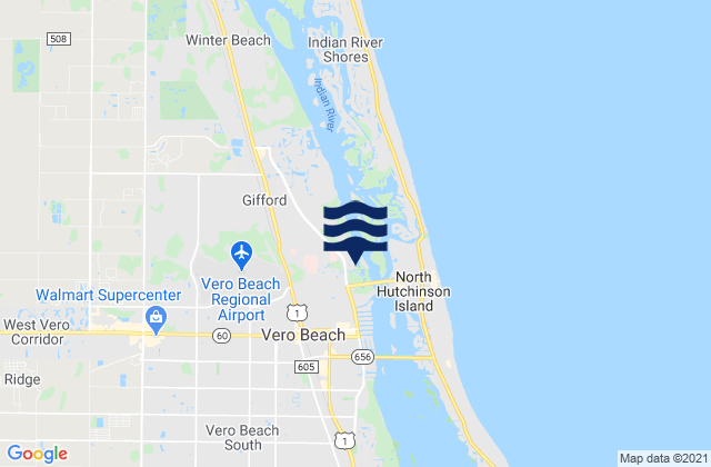 Vero Beach Pier, United States tide chart map