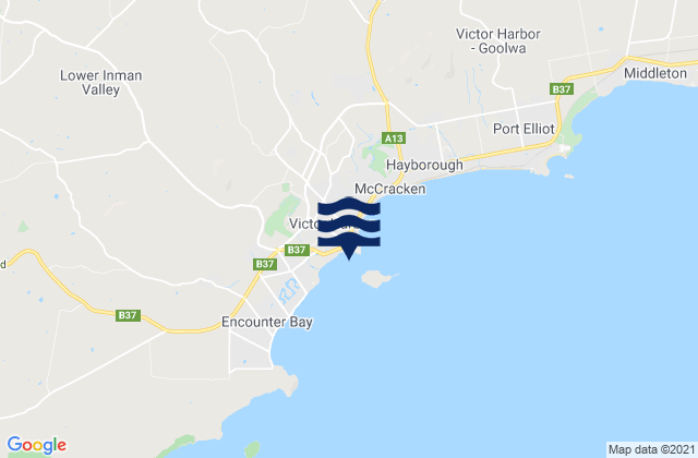 Victor Harbour, Australia tide times map
