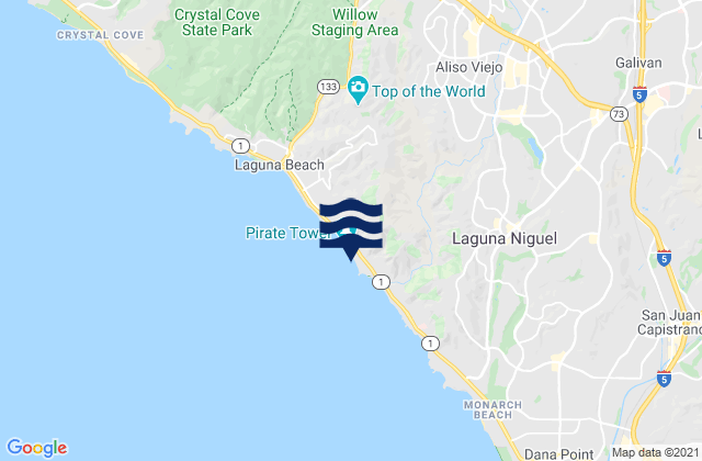 Victoria Beach, United States tide chart map