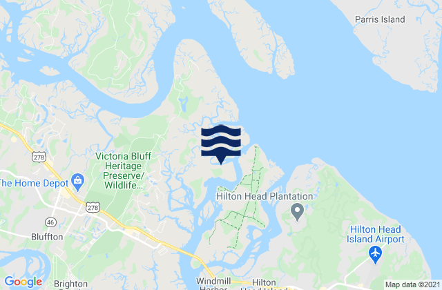 Victoria Bluff, United States tide chart map
