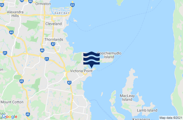 Victoria Point, Australia tide times map