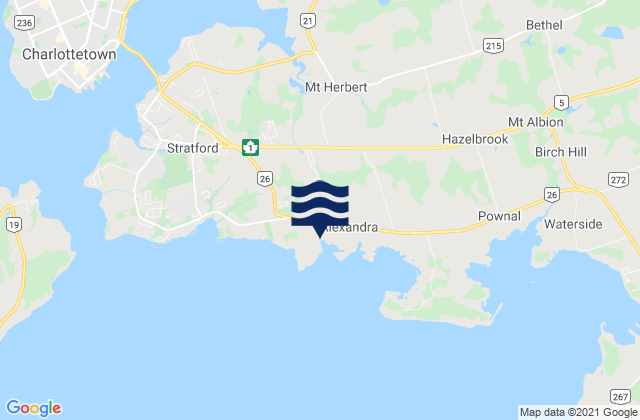 Victoria, Canada tide times map