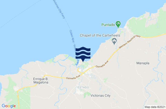 Victorias, Philippines tide times map