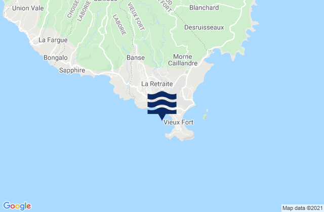 Vieux Fort Bay (Saint Lucia), Martinique tide times map