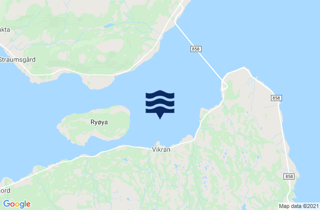 Vikran, Norway tide times map