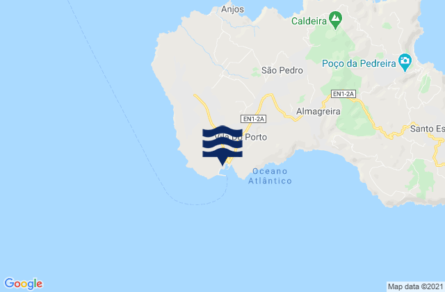 Vila do Porto Island da Santa Maria, Portugal tide times map